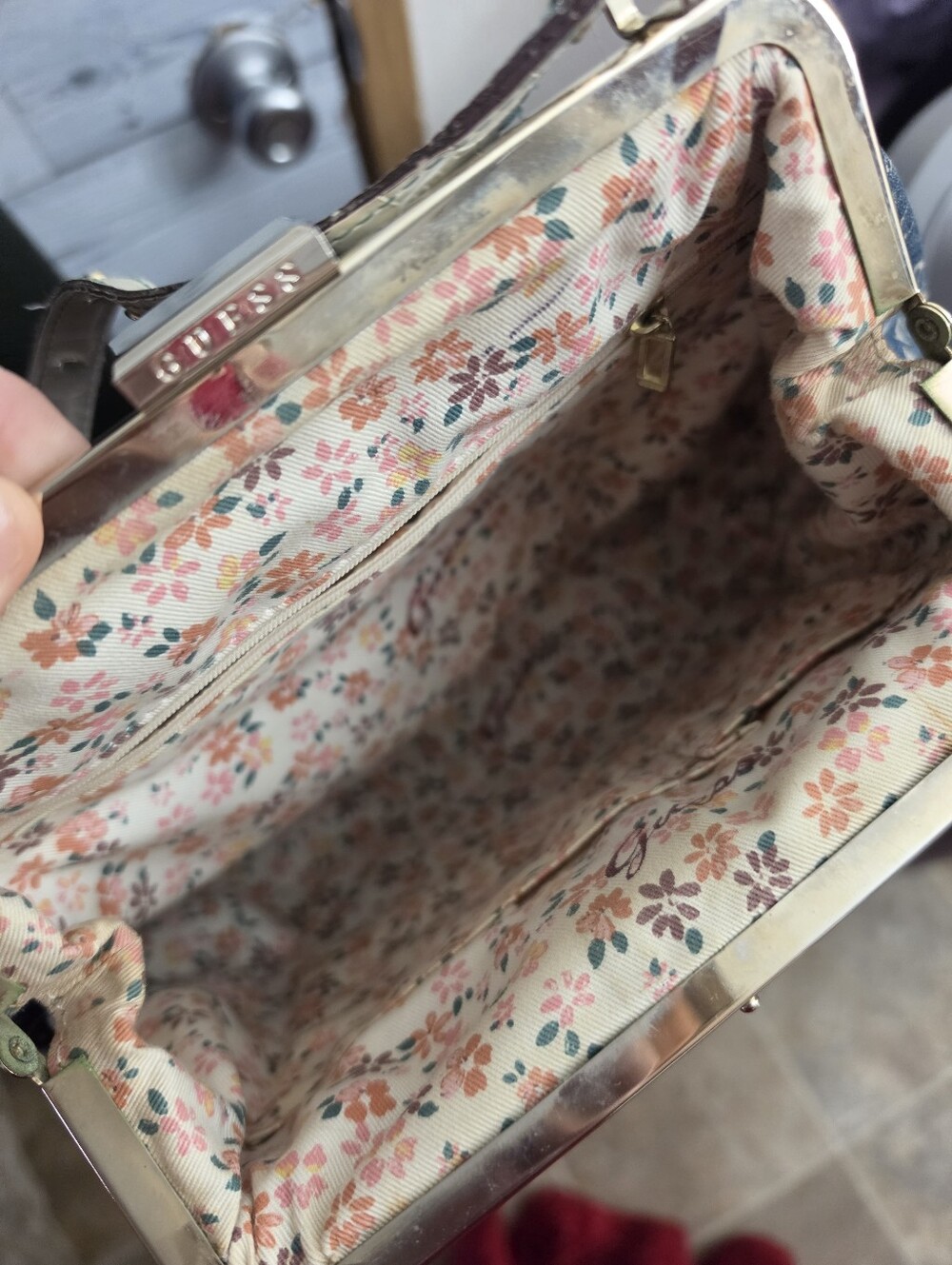 Vtg Y2K Guess Denim Embroidered Hand Bag Boho Chic Festival McBling Cottagecore - Picture 8 of 9